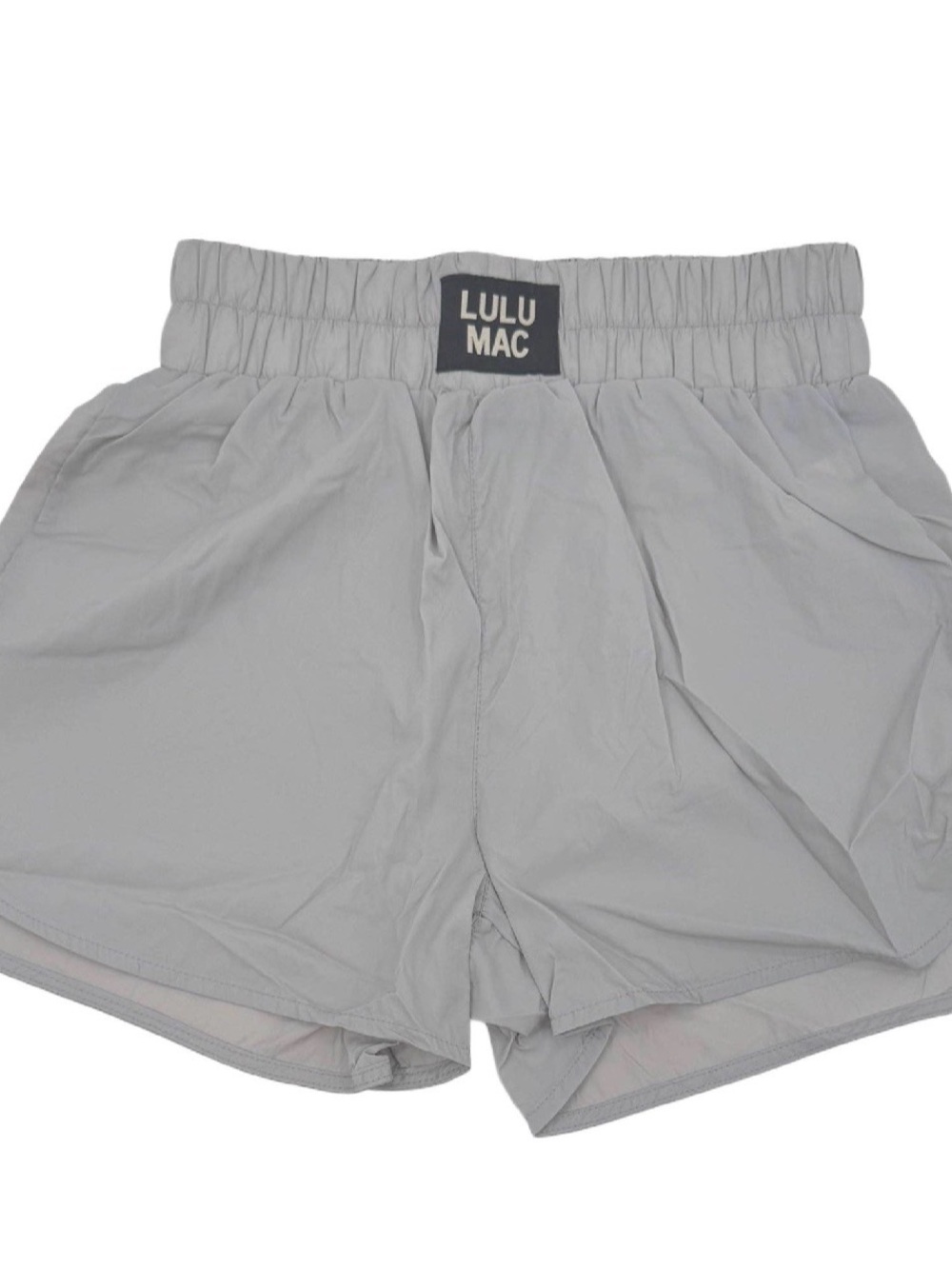 Lulu Mac Men's Light Gray Athletic Shorts - Elastic Waist